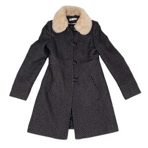 Topshop Black and Cream Trench Coat